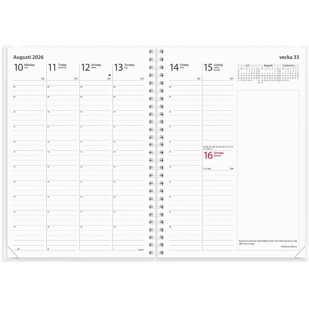 Almanacka Burde 5935 Business 4-i-1 PP-Omslag 2026 A5