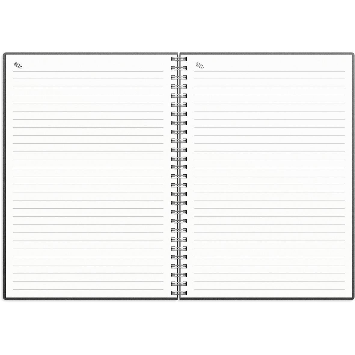 Almanacka Burde 5970 Weekly Skinn 2025 Svart A5