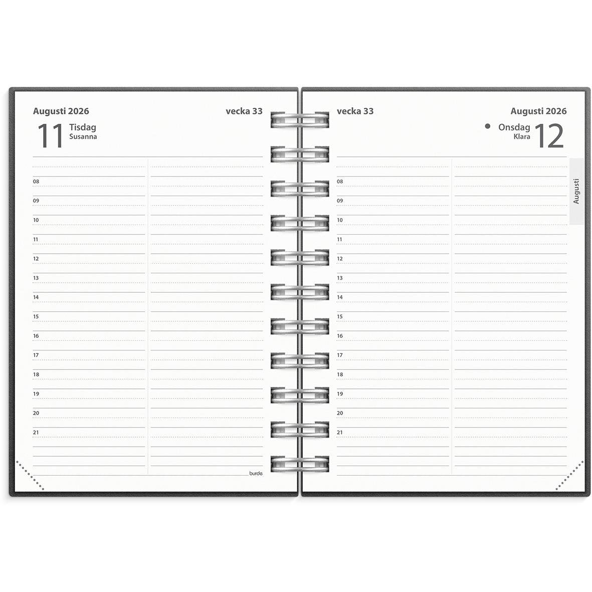 Almanacka Burde 5130 Liten Dagbok ECO Line 2026 Svart