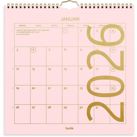Väggkalender Burde 1752 Väggkalender Color 2026