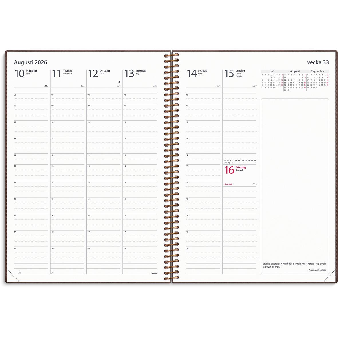 Almanacka Burde 5587 Business Twist 2026 Brun