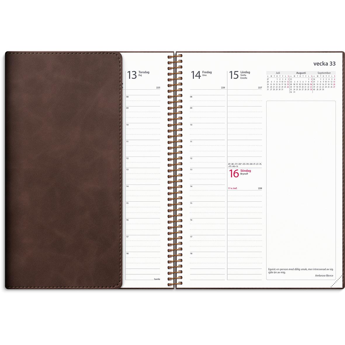 Almanacka Burde 5587 Business Twist 2026 Brun