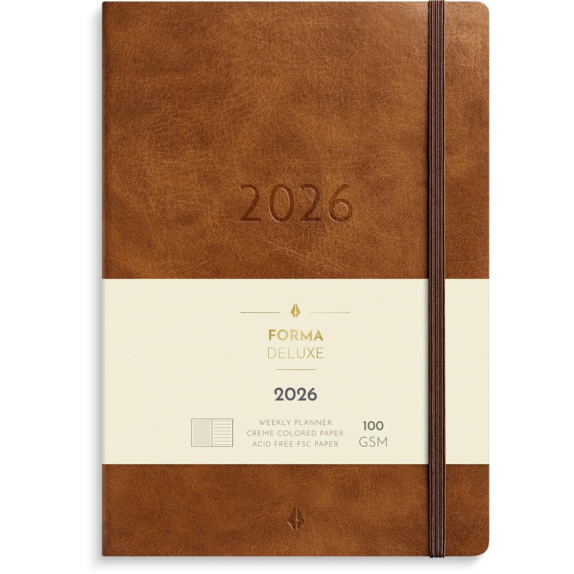 Almanacka Burde 5960 Stor Vecko Forma Deluxe 2026 Brun A5
