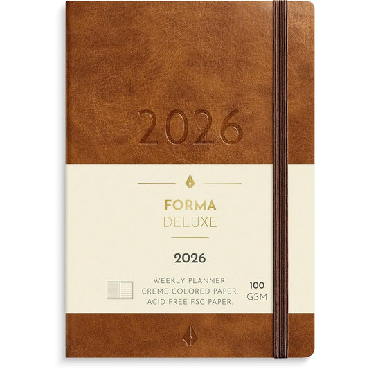 Almanacka Burde 5961 Liten Vecko Forma Deluxe 2026 Brun A6