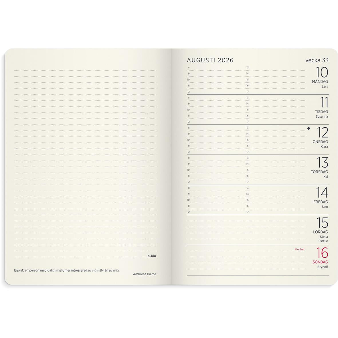 Almanacka Burde 5961 Liten Vecko Forma Deluxe 2026 Brun A6