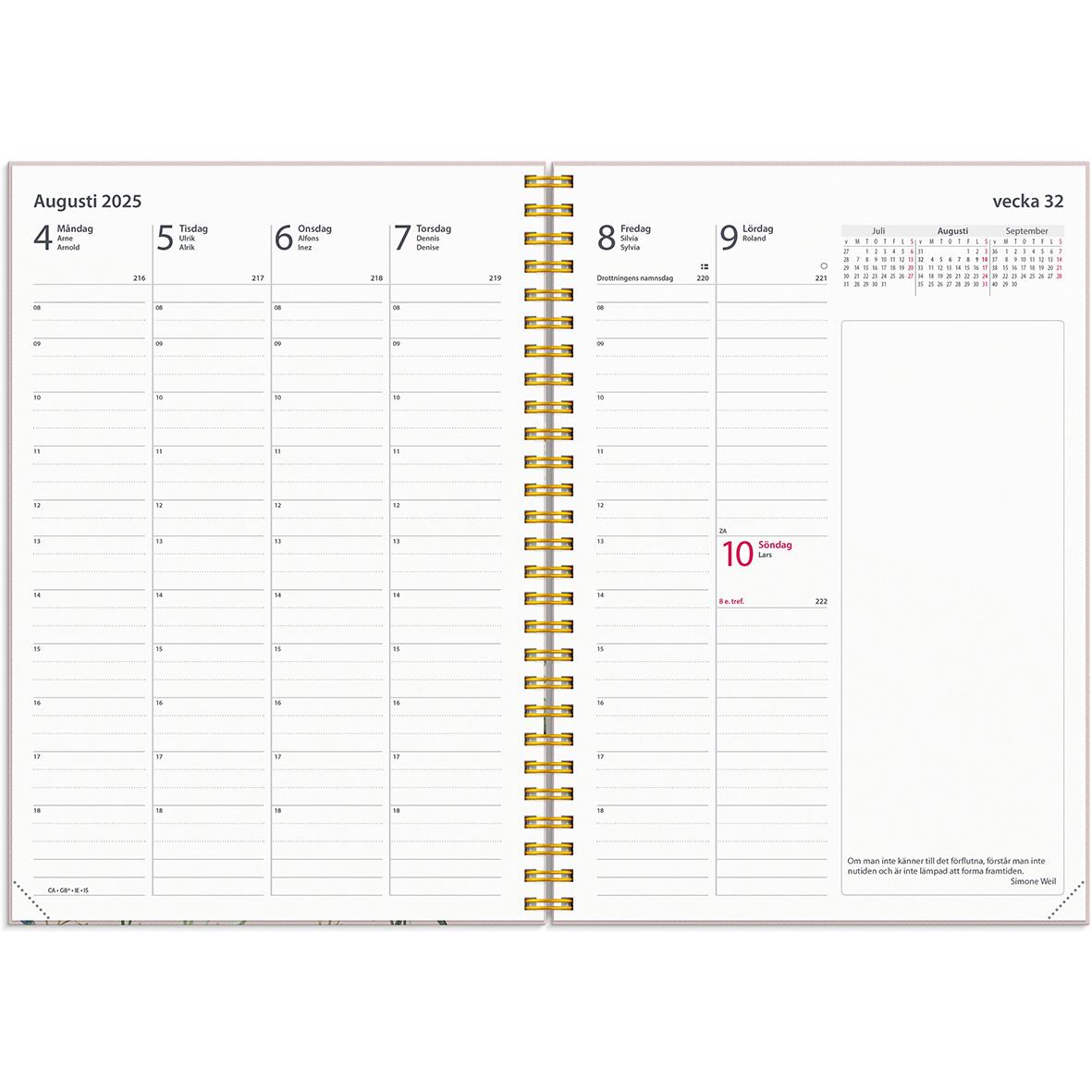 Almanacka Burde 5457 Business Story Blomma 2025