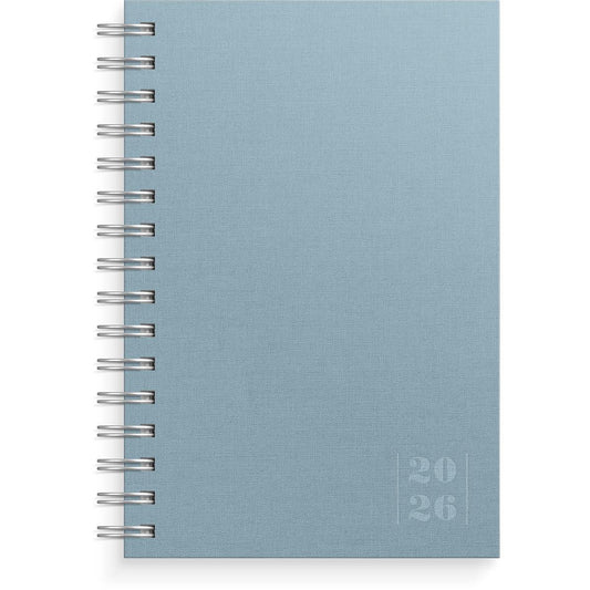 Almanacka Burde 5642 Dagbok Textile 2026 Blå 135x205mm