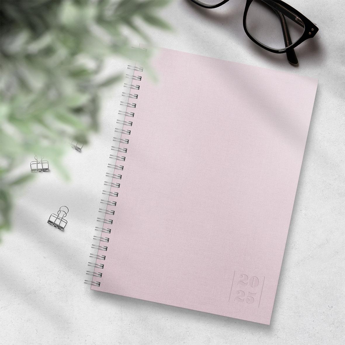 Almanacka Burde 5648 Business Textile 2025 Rosa A5