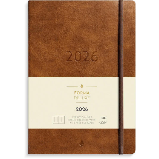 Almanacka Burde 5965 Agency Forma DeLuxe 2026 Brun