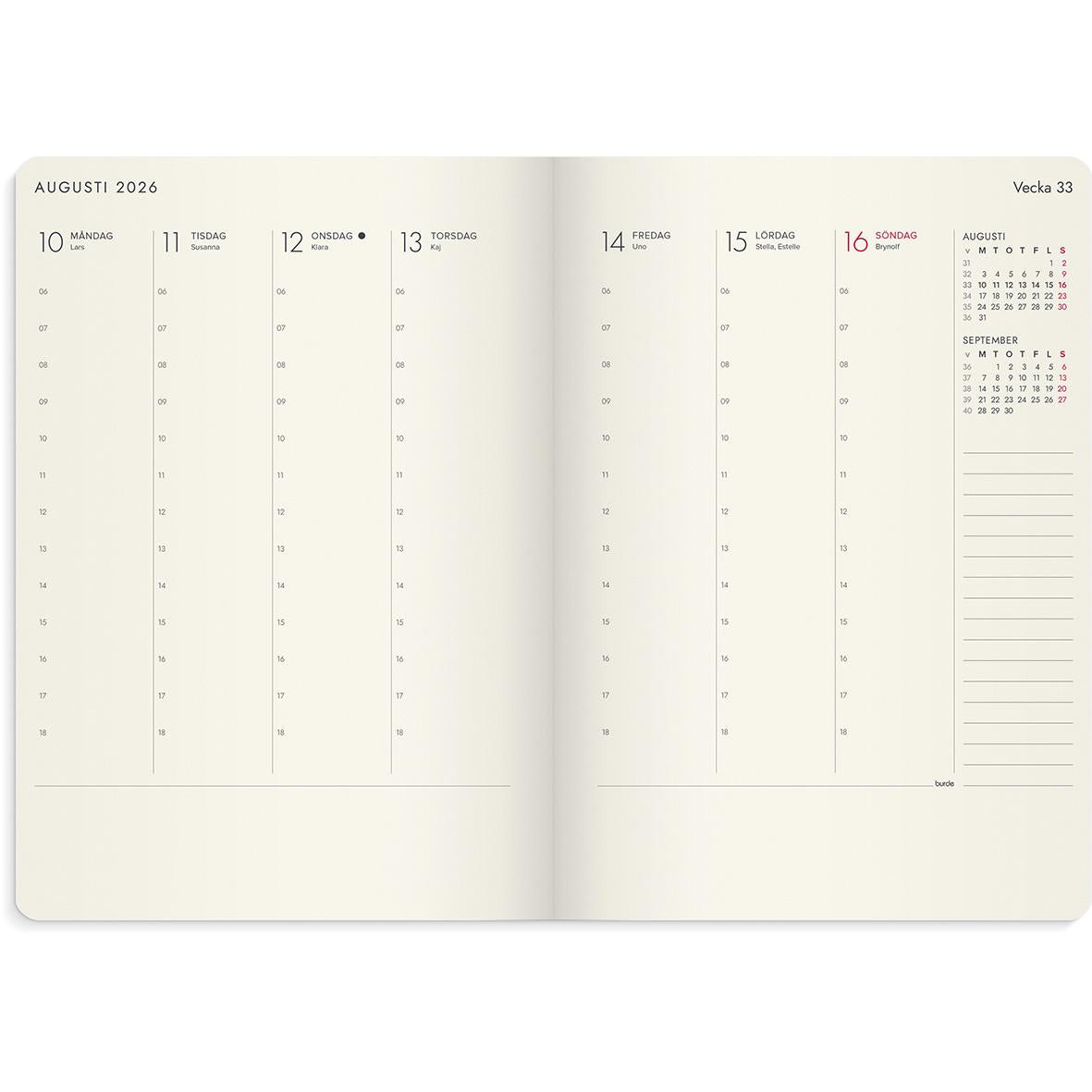 Almanacka Burde 5965 Agency Forma DeLuxe 2026 Brun