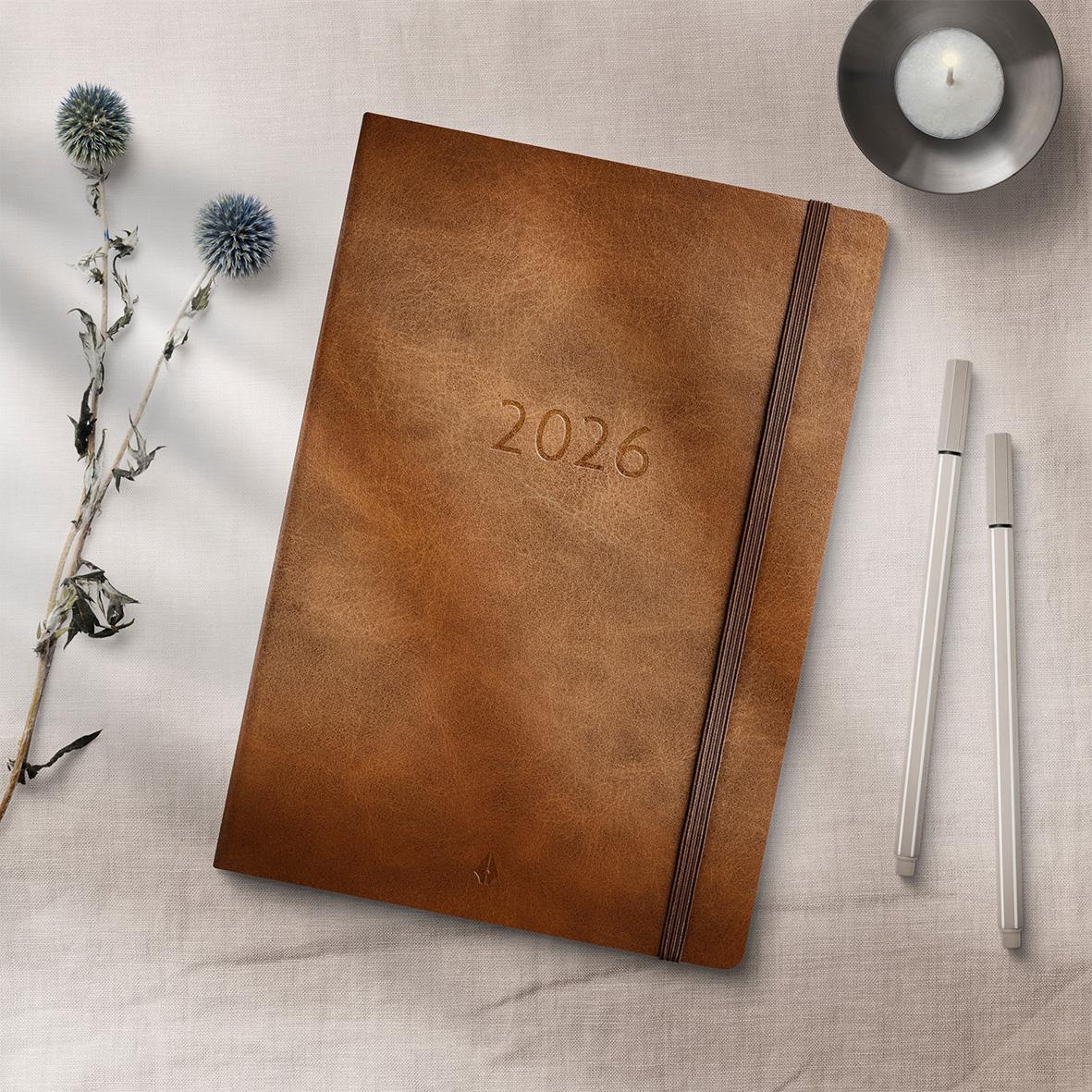 Almanacka Burde 5965 Agency Forma DeLuxe 2026 Brun
