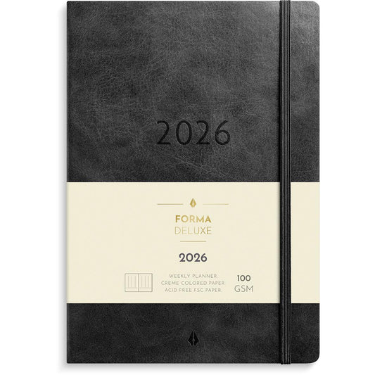 Almanacka Burde 5966 Agency Forma DeLuxe 2026 Svart