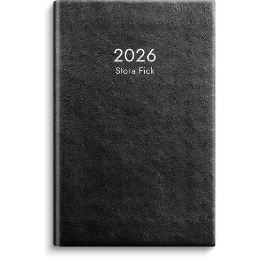 Almanacka Burde 1146 Stora Fick Konstläder 2026 Svart