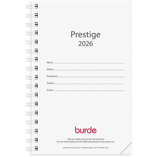 Almanacka Burde 3340 Prestige Refill 2026