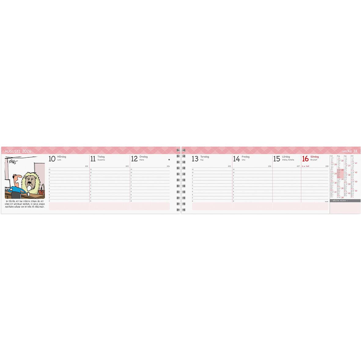 Almanacka Burde 1354 Stor Plankalender Humor 2026