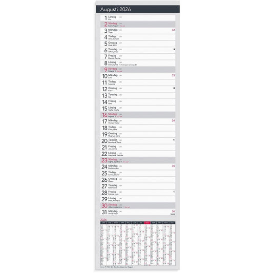 Almanacka Burde 1561 Stor Bordskalender Elegant 2026