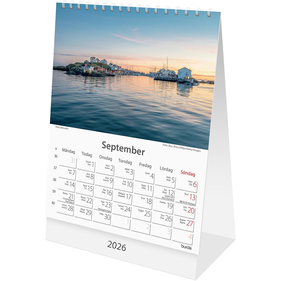 Almanacka Burde 1530 Bordskalender Sverige 2026