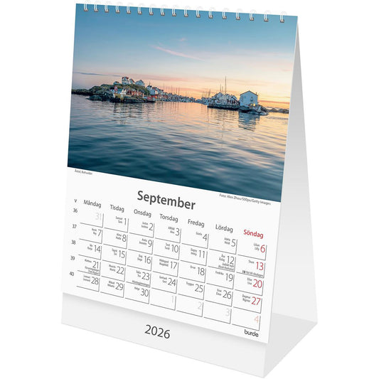 Almanacka Burde 1530 Bordskalender Sverige 2026