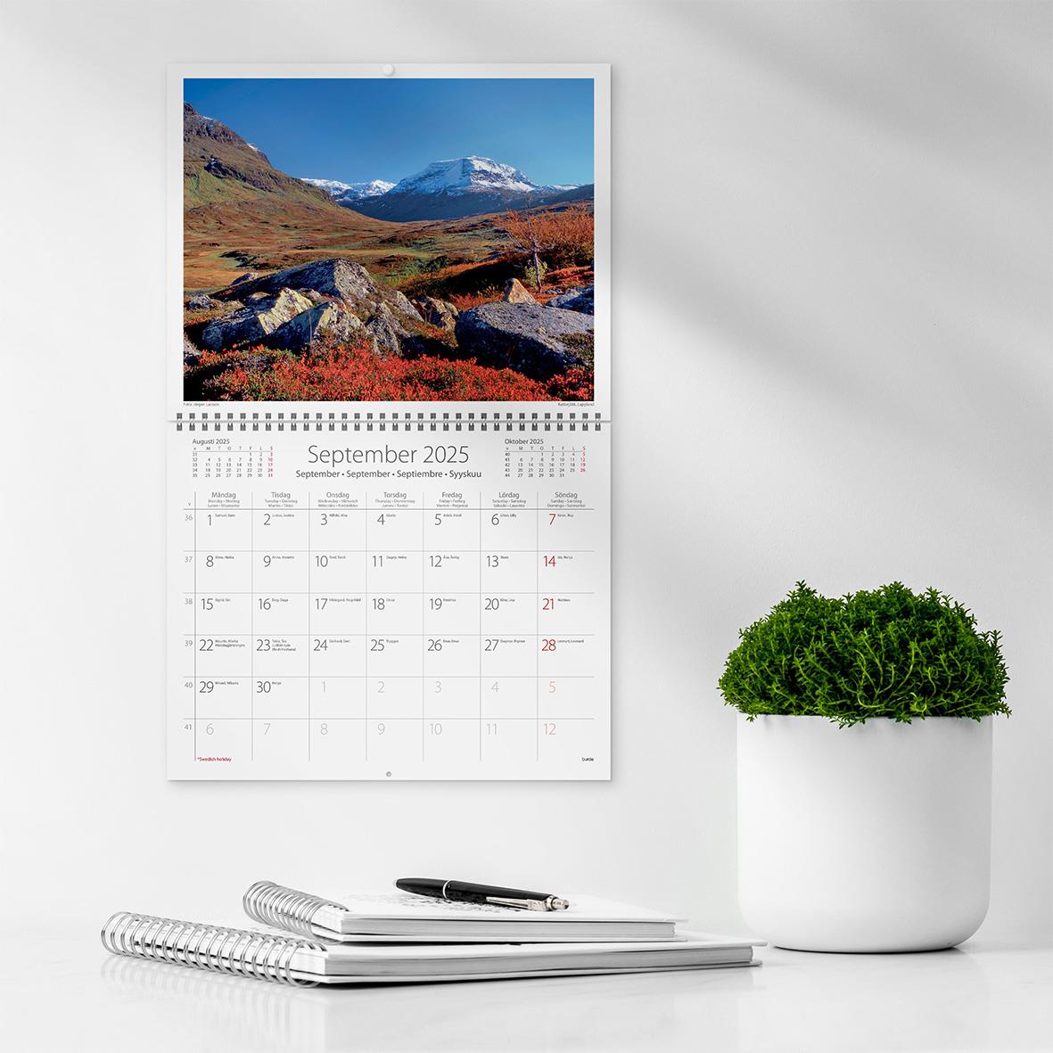 Väggkalender Burde 1730 Sweden med kuvert 2026