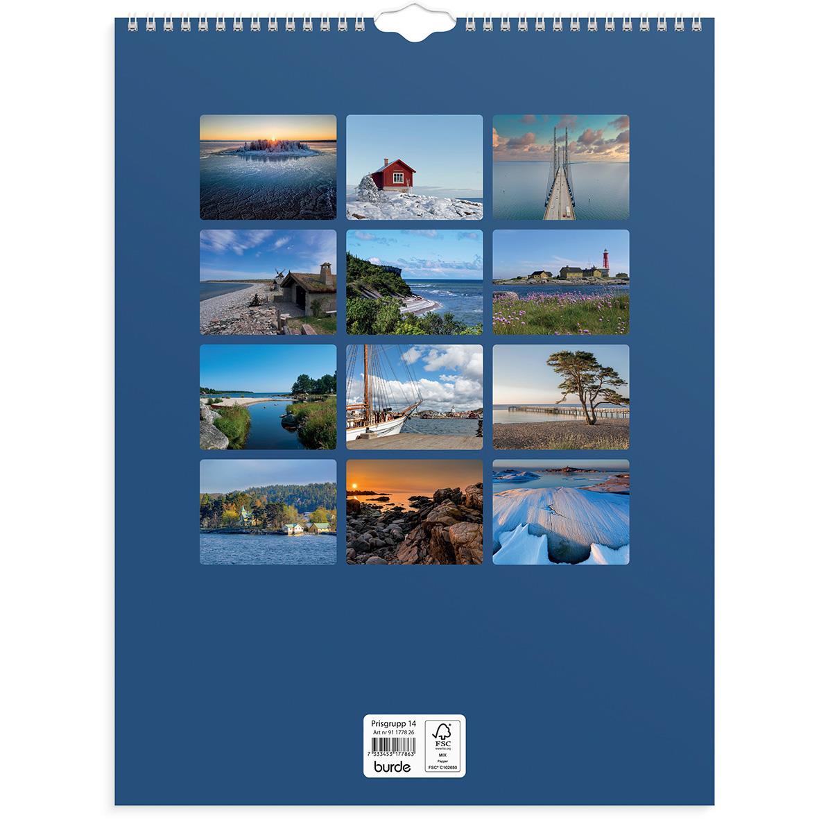 Väggkalender Burde 1778 Svenska kusten 2026