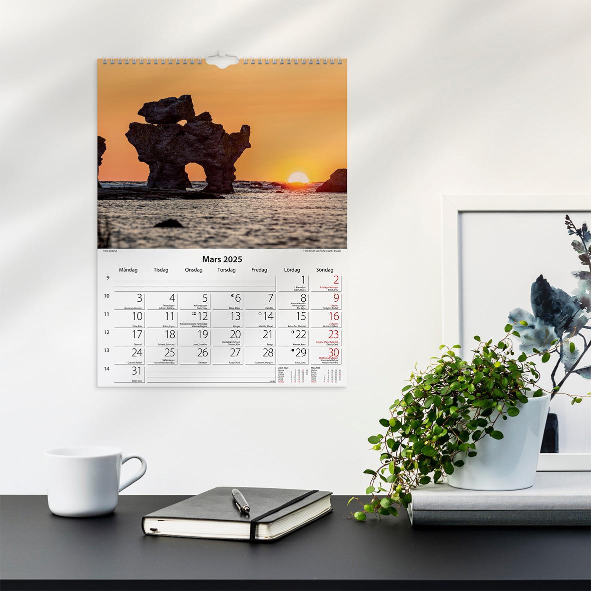 Väggkalender Burde 1778 Svenska kusten 2026