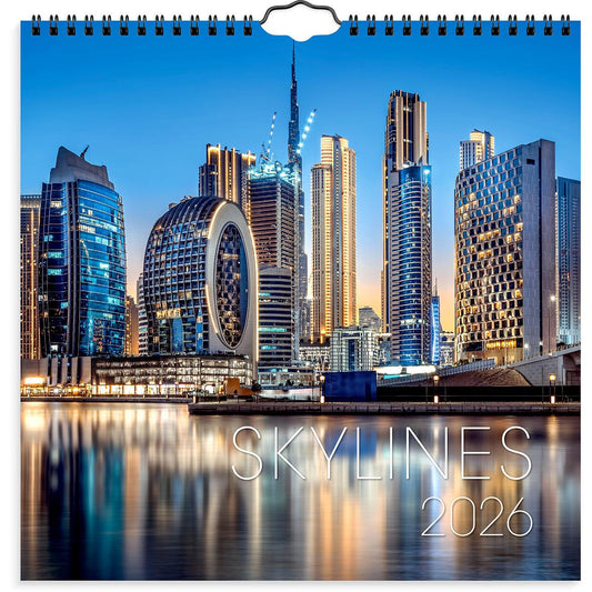 Väggkalender Burde 1795 Skylines 2026