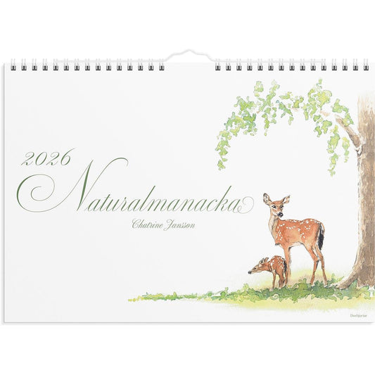 Väggkalender Burde 1728 Naturalmanacka 2026