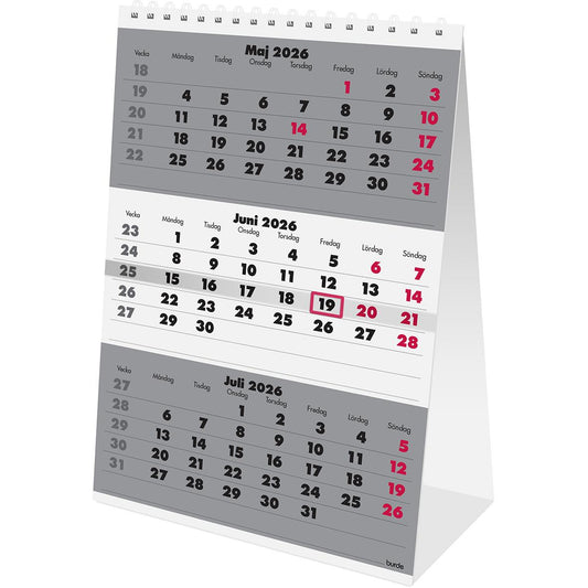 Almanacka Burde 1531 Bordskalender Triplaner 2026