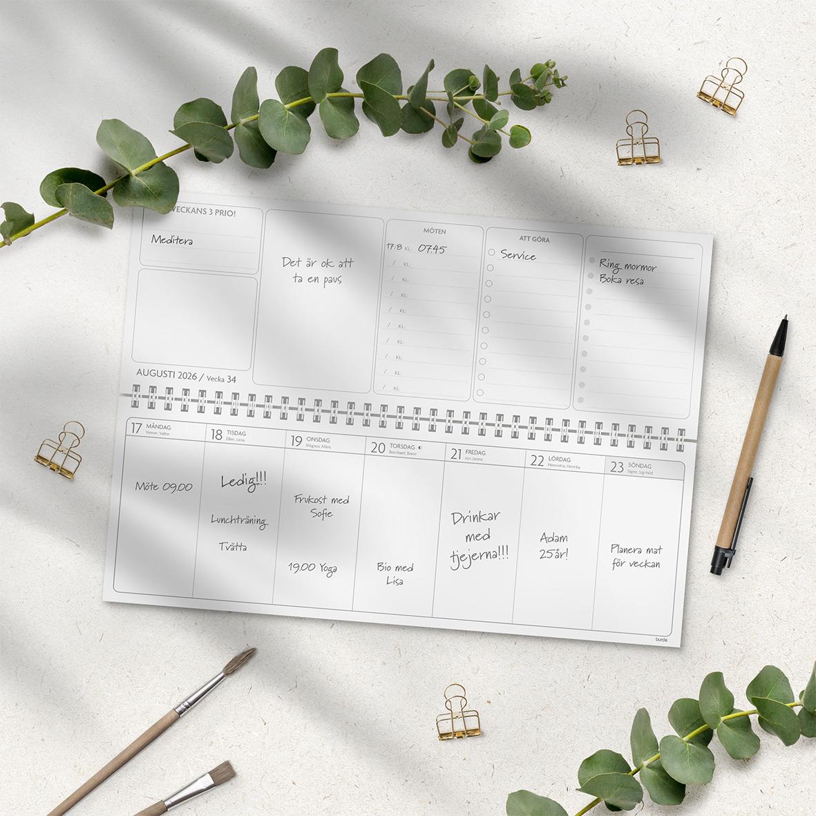 Almanacka Burde 1487 Stor Plankalender Få det gjort 2026