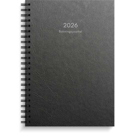 Almanacka Burde 1135 Bokningsjournalen Plast 2026 Svart