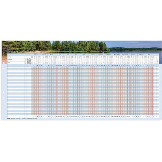 Almanacka Burde 2361 Planeringsblad Semesterplan 2026