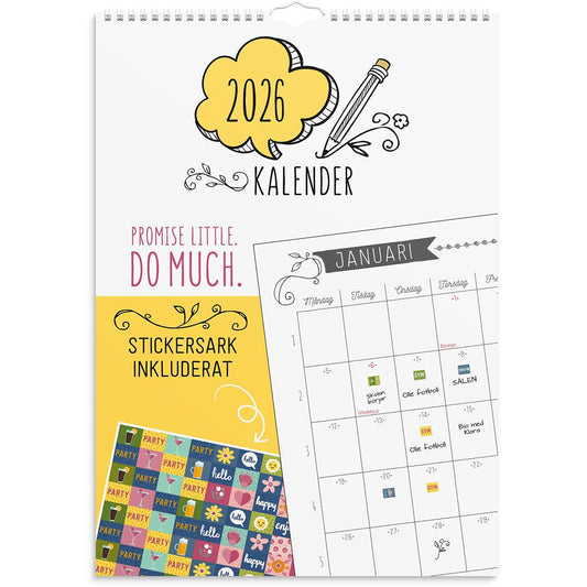 Väggkalender Burde 1770 Doodle 2026