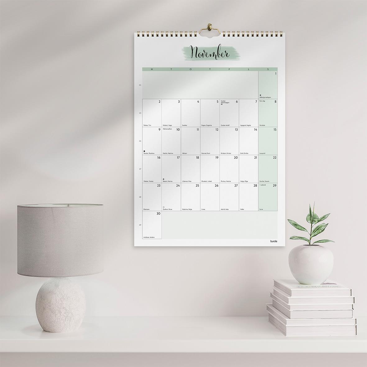 Väggkalender Burde 1781 Väggkalender Life Organizer 2026