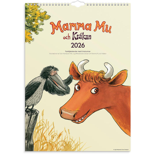 Väggkalender Burde 1760 Familjekalender Mamma Mu 2026 A3