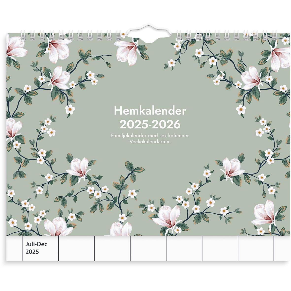 Väggkalender Burde 1825 Hemblad 25-26 A4