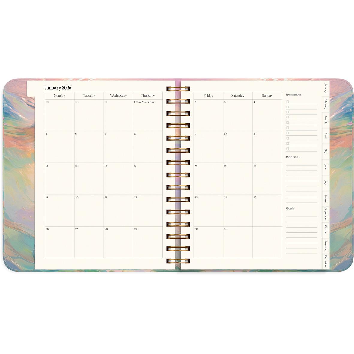 Väggkalender Burde 1212 Dream & Do Swirl 2026