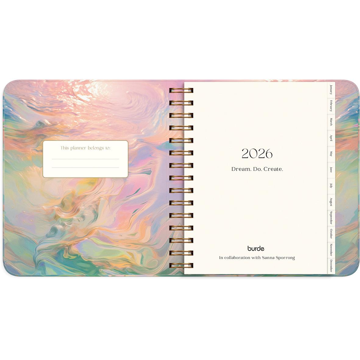 Väggkalender Burde 1212 Dream & Do Swirl 2026