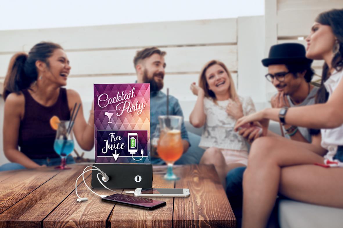 Bordsdisplay Securit Ink Powerbank