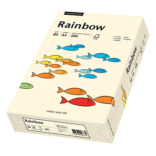 Kopieringspapper Rainbow crème A4 80g