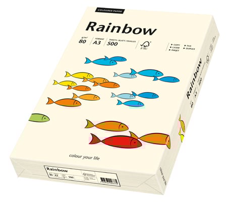 Kopieringspapper Rainbow crème A4 120g