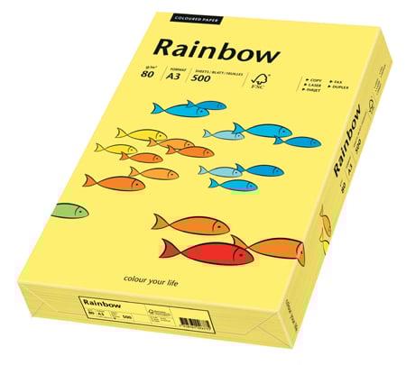 Kopieringspapper Rainbow yellow A3 80g