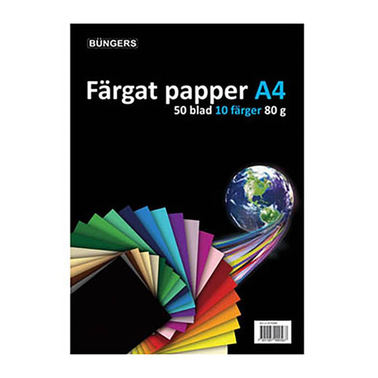 Färgat Papper Sorterade Färger A4 80g