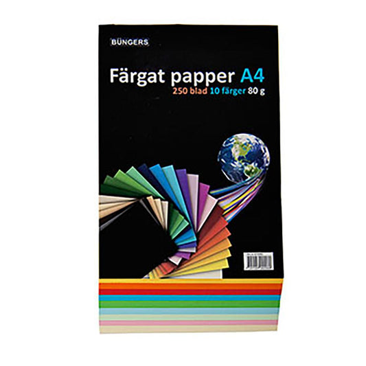 Färgat Papper Sorterade Färger A4 80g