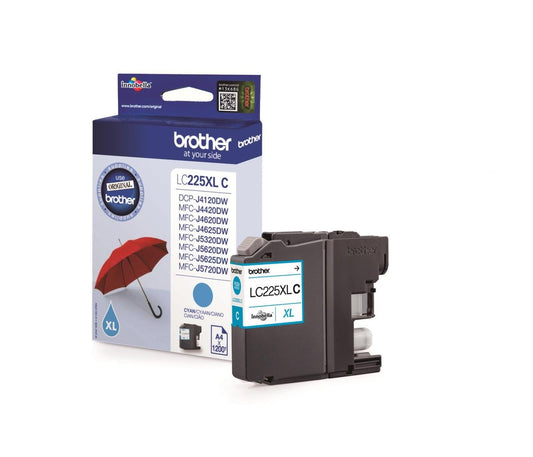 Bläckpatron Brother LC225XLC Cyan