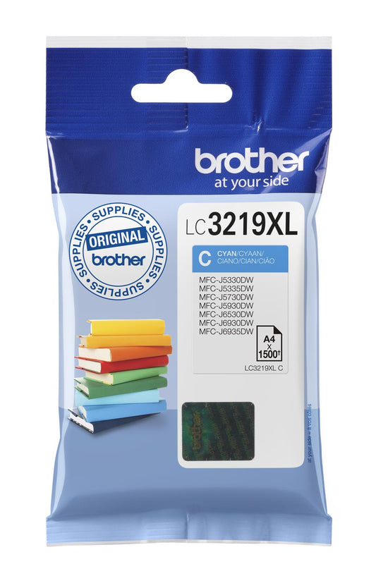 Bläckpatron Brother 1500 Sidor LC3219XLC Cyan