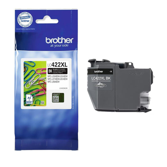 Bläckpatron Brother 3000 Sidor LC422XLBK Svart