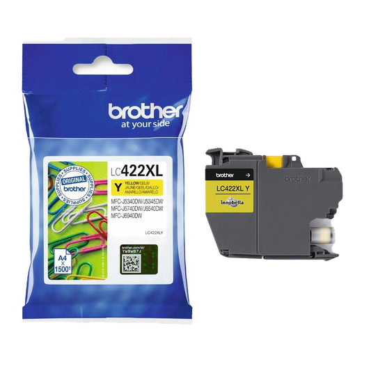 Bläckpatron Brother 1500 Sidor LC422XLY Gul