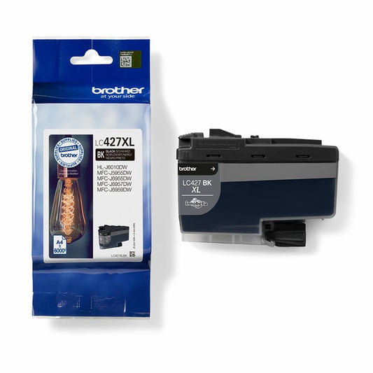 Bläckpatron Brother 6000 Sidor LC427XLBK Svart