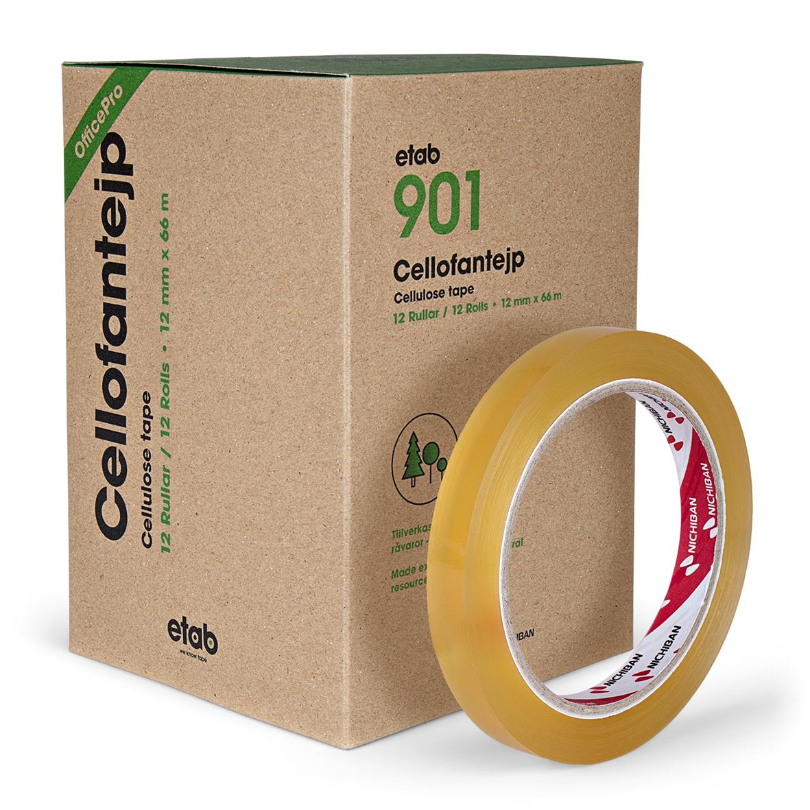 Kontorstejp Nichiban 901 Cellofan 12mm x 66m