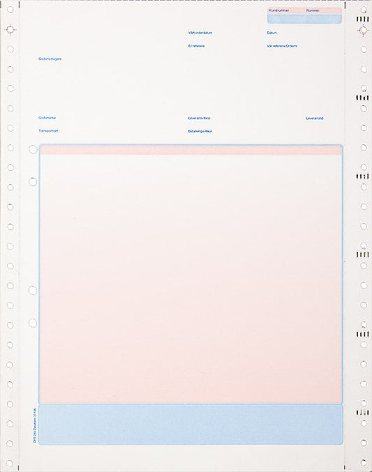 Standardblankett Universal 12"x240mm 4-bladig 300set/fp